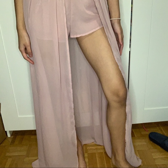 Pink Romper Chiffon High-Low Dress from Revamped - Picture 5 of 14